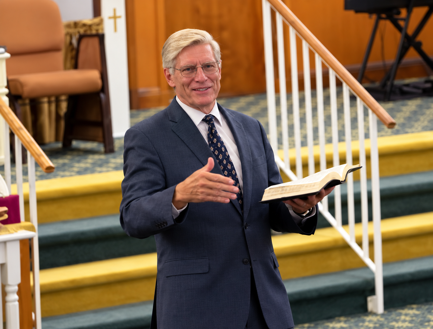 Pastor John Stricklen preaching at Countryside Baptist Church